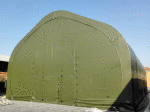 Каркасно-тентовая палатка сооружение ангар TENTER по стандартам НАТО NATO г. Форли (Италия), общий вид